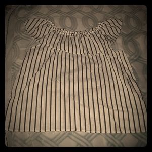 A white and black striped shirt